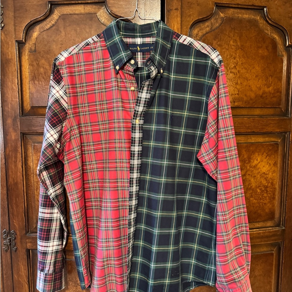 Polo Ralph Lauren mixed Tartan Plaid Shirt - Red and Green